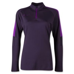 Nike Squad Long Sleeve Midlayer Top L purple dri fit
